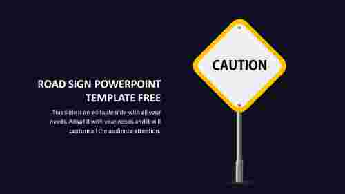 road sign powerpoint template free